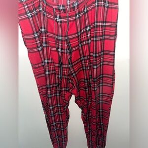 Red and Black Plaid Pajama Pants